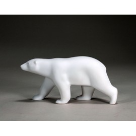 Polar Bear Sculpture by John Perry Pellucida "Free Standing" 10in Long