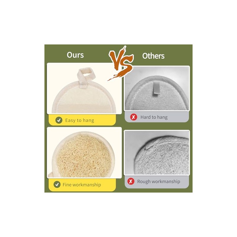 Exfoliante Facial Lufa Natural Paquete Almohadillas Exfoliantes Faciales Hechas Orgánica