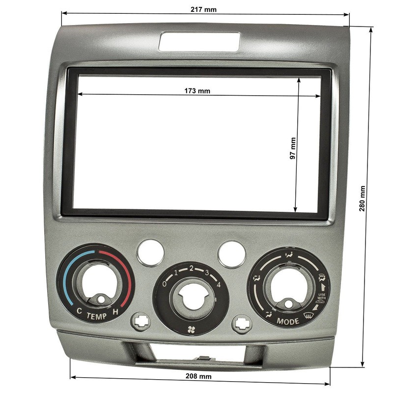 tomzz Audio 2433-016 Double DIN Radio Faceplate Compatible with Mazda