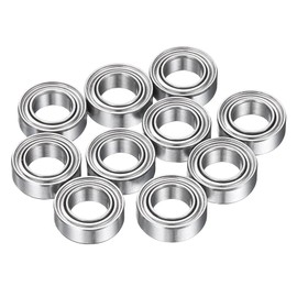sourcing map 8Pcs MR95ZZ Small Bearing, 5mm ID 9mm OD 3mm Width Double Shielded Deep Groove Ball Bearings for Electric Motor Skateboards 3D Printer, P5 (ABEC 5)