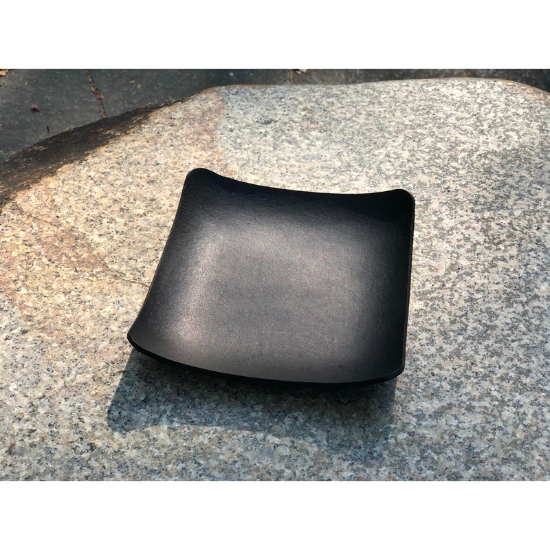 atelierCODEL Leather Tray, Trinket Box, Artistic Curve Artisan Shapes from