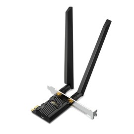 TP-Link AX5400 Tri-Band Wi-Fi 6E Bluetooth 5.3 PCIe Adapter with Two Antennas, Wi-Fi Card,Ultra-Low Latency, Ideal for AR/VR, 8K streaming, Intel® Wi-Fi 6E Chipset, Supports Windows 11(Archer TXE72E)