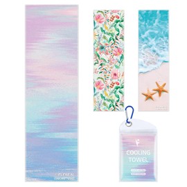 Pleneal Cooling Towels, Breathable Yoga Towel with Pouch, Microfiber Soft Cooling Towel for Sport, Gym, Workout