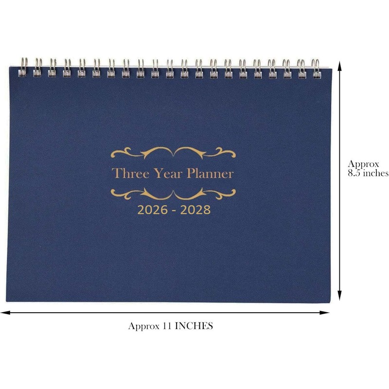 Kerixi 3 Year Calendar Monthly Planner Spiral Bound Approx 11"