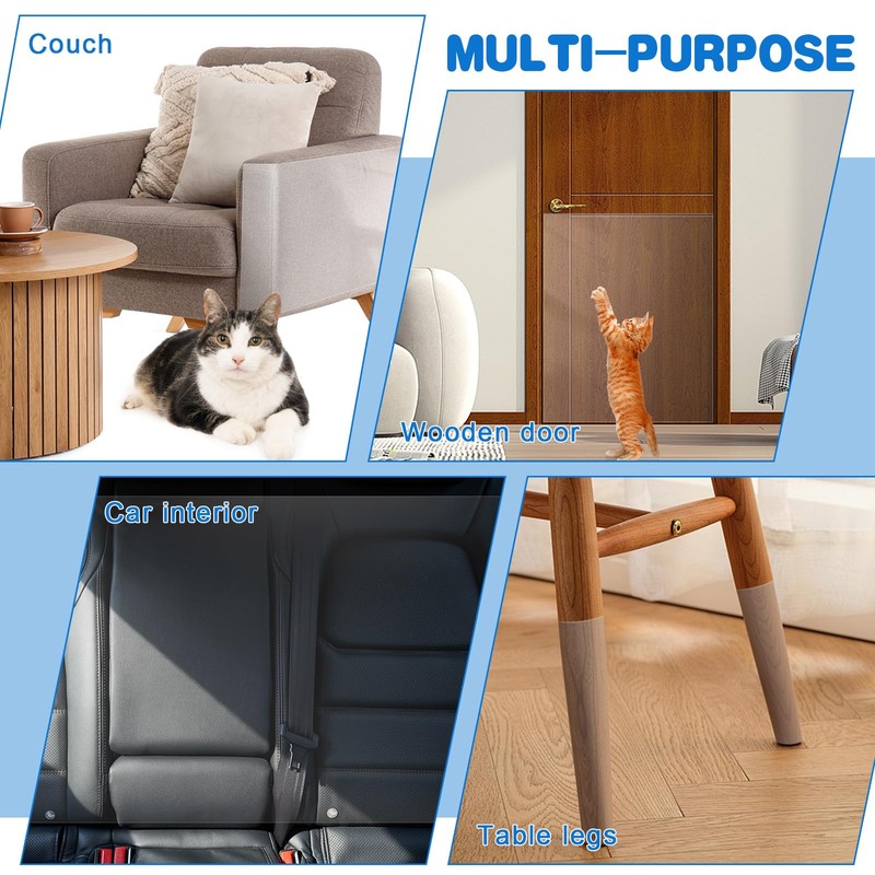 PACKKA Anti Cat Scratch Furniture Protector from Cat Claws, Easy-to-Apply
