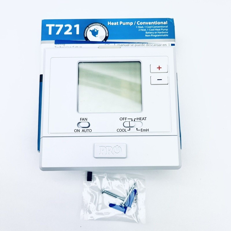 PRO1 IAQ T721 HEAT PUMP CONVENTIONAL NON-PROGRAMABL