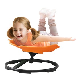 Sensory Spinning Chair for Kids with Autism & ADHD, Swivel Chair for Indoor/Outdoor Use, Sit and Spin Toys, Fish-Shaped Sensory Chairs for Autistic Children, Training Body Coordination (Orange)
