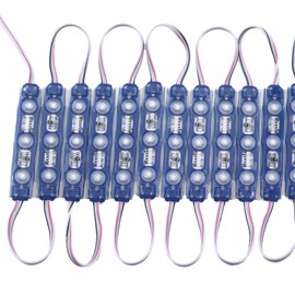 REXTiN Super Bright 200pcs 3 LED Module Blue 2835 SMD Waterproof Decorative Light for Letter Sign Advertising Signs with Tape Adhesive Backside (Blue)