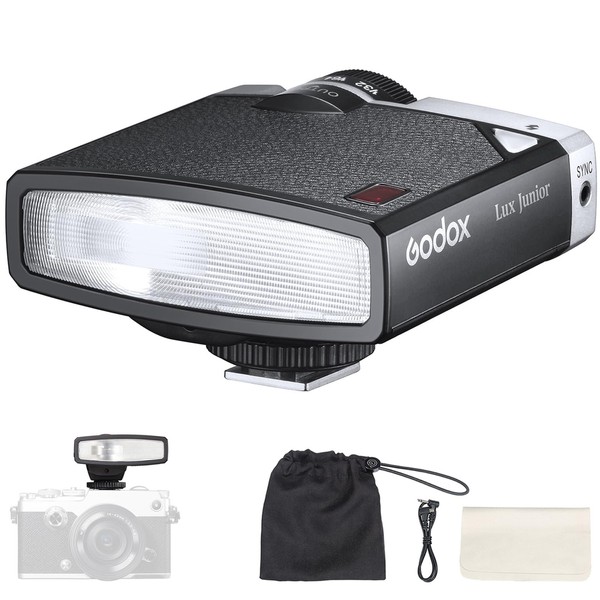 Godox Lux Junior Retro Camera Flash, GN12 with 7 Levels