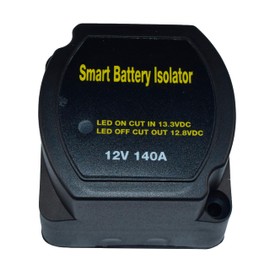 HQRP 2-Pack 12V 140Amp Waterproof Dual Battery Isolator Switch, Voltage Sensitive Relay (VSR) - Automatic Charging for Cars, RVs, ATVs, UTVs, Boats