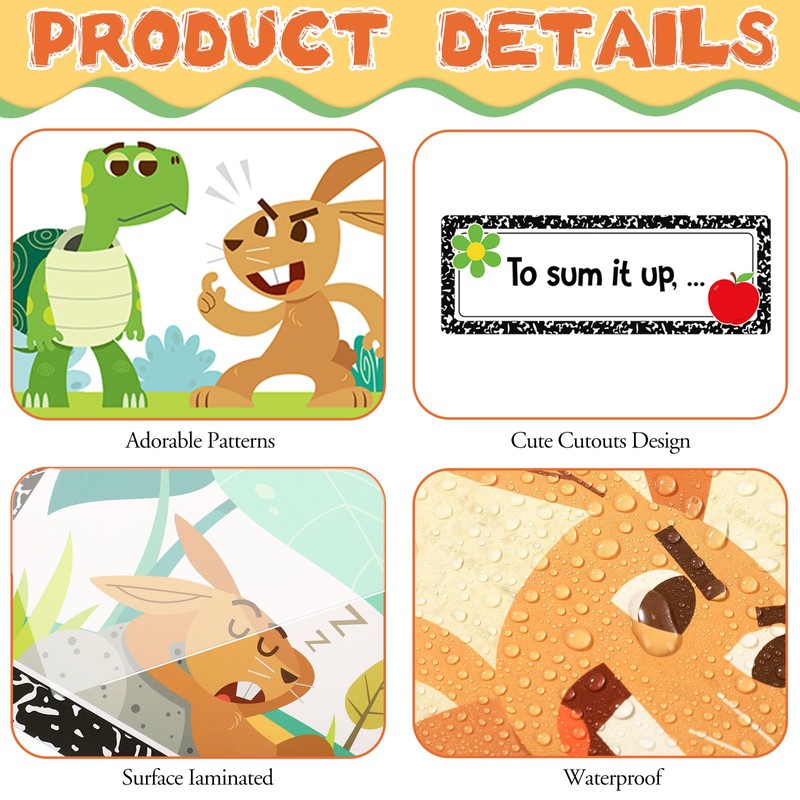 Outus 36 Pcs Races Writing Strategy Bulletin Board Poster Set