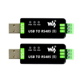 Waveshare Industrial USB TO RS485 Bidirectional Converter (2 Pieces), Onboard Original CH343G, Multi-Protection Circuits