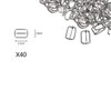 Pack of 30 Metal Buckles 3 Sizes 38 mm 32