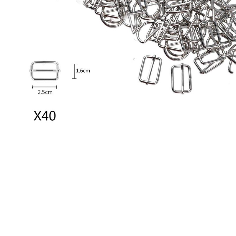 Pack of 30 Metal Buckles 3 Sizes 38 mm 32