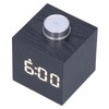 LED Knob Alarm Clock Digital Thermometer Display Imitation Wood Grain
