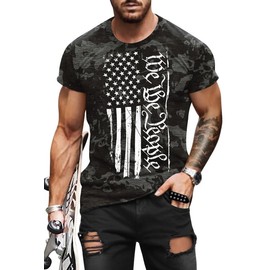 Mens Star and Flag Tshirt Memorial Day Tshirt Running Stripes and Stars T-Shirt Memorial Day Patriot Tee Shirt XL