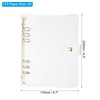 PATIKIL A5 Clear Binder Cover, Soft PVC Loose Leaf Binder