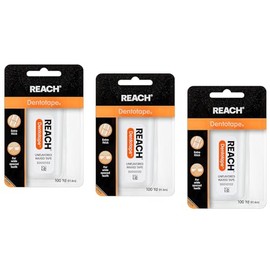 Reach Dentotape Unflavored Waxed Floss, 100yd (Pack of 3)