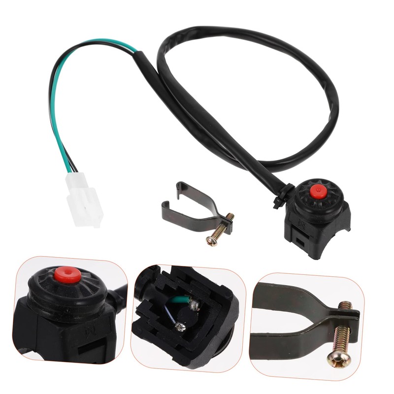 NOLITOY 2pcs Motorcycle Starter Kill Switch Button for ATV Dirt