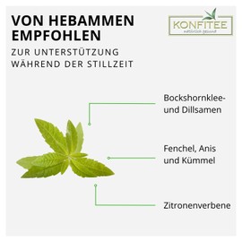 Konfitee Nursing Tea 100 g I Organic Women's Tea I Gently Dried I Natural Product Made from Herbal Blend I Free from Additives & Flavourings I Vegan & Gluten Free I Premium Quality