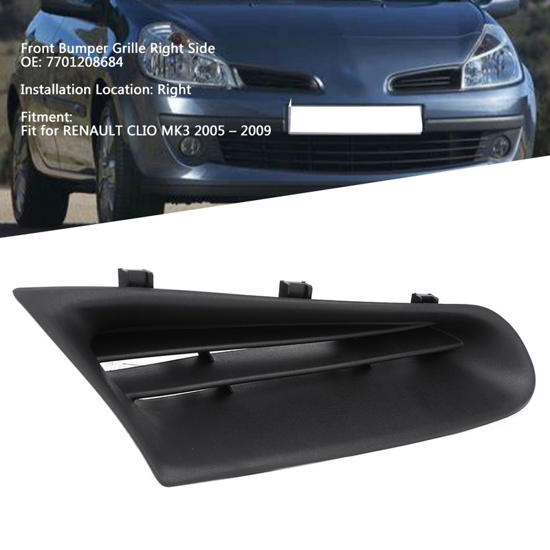 Front Bumper Grill Cover Grille Panel Strips Right Side 7701208684
