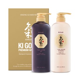 Daeng Gi Meo Ri Daeng Gi Meo Ri- Ki Gold Premium Shampoo+Treatment Set, Effectively Moisture to Dry and Rough Hair, No Artificial Color, 780ml each