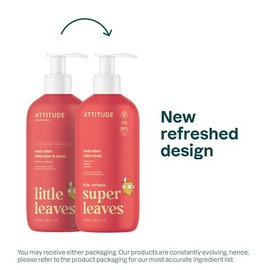 ATTITUDE- Loción corporal para niños, humectante verificado por EWG, crema a base de plantas y minerales, dermatológicamente probada