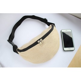 Linen fanny pack Small waist bag Unisex hip bag