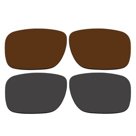 ACOMPATIBLE Replacement Polarized Bronze Brown and Black Lenses for Oakley Holbrook Sunglasses