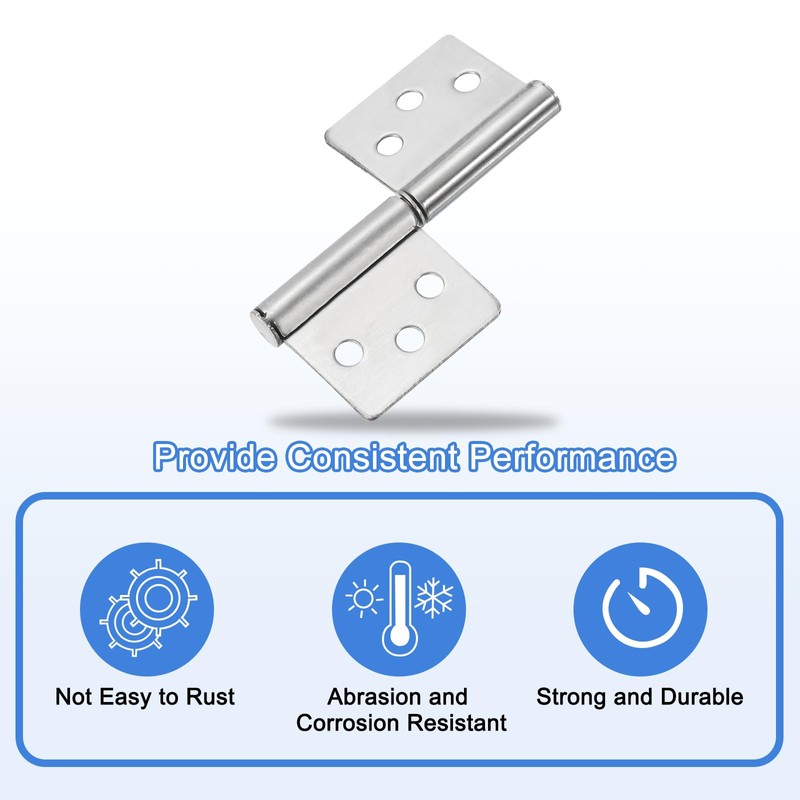 sourcing map 2Pcs 3" x 2-3/8" (LxW) 304 Stainless Steel