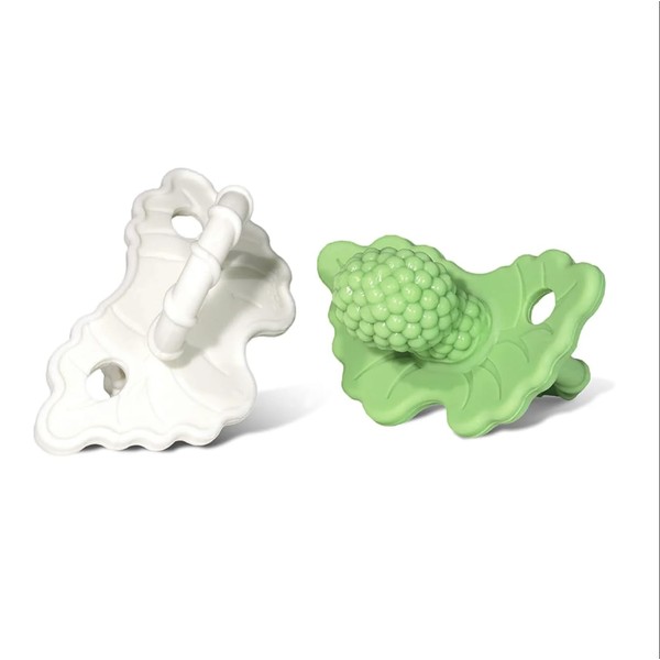 RaZbaby RaZberry Silicone Teether Pacifier – Teething Relief for Infants,