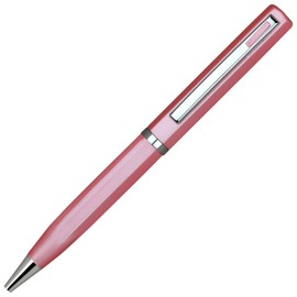 Lanier Pink Elica Ballpoint Pen - Pink Accents and Shiny Chrome Ring & Parts with Medium Tip 0.7mm Cross Style Refill