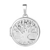 Tree of Life Locket Decorated Round 925 Sterling Silver to
