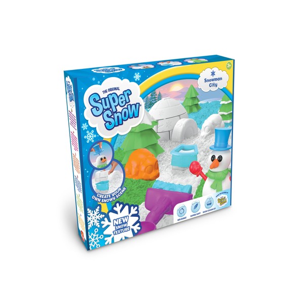GOLIATH Super Snow - The Village of the Snowman - Magic Sand - For Ages 3 and Above - New Texture - Soft to the Touch - Does Not Dry - by the creators of Super Sand