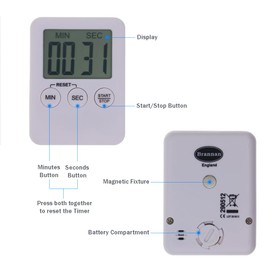 Countdown Timer - Pocket Sized Slimline Kitchen count up and count down