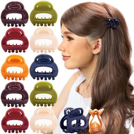 RC ROCHE ORNAMENT 12 piezas para mujer Chic Hollow Hair Sectioning Styling Strong Hold Fashion Premium mandíbula garra de plástico para niñas accesorios pinzas dentales clips pequeños clásicos multicolor