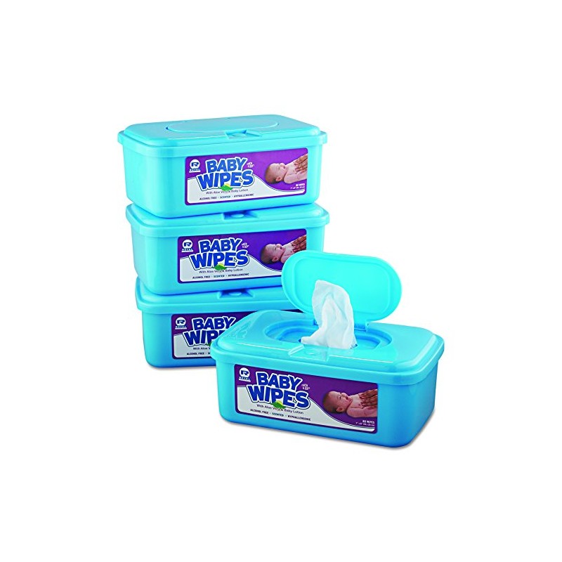 Royal RPBWU80 Baby Wipes Tub, White, 80 Per Tub (Case