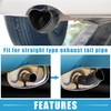 A ABSOPRO Car Exhaust Tracheal Heart Tailpipe 2.48" OD 2.64"