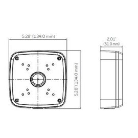H0NEYWELL HQA-BB2 Junction Box for Fixed Mini Dome Cameras, Bracket, Off-White.