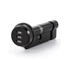 SORWDUERM Black Thumb Turn Euro Cylinder Door Lock, Anti-Bump Anti