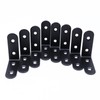 MY MIRONEY 8PCS Black L Brackets Heavy Duty Stainless Steel