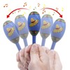 JOYIN 12 Mini Wooden Fiesta Maracas 6 Designs Noisemaker for