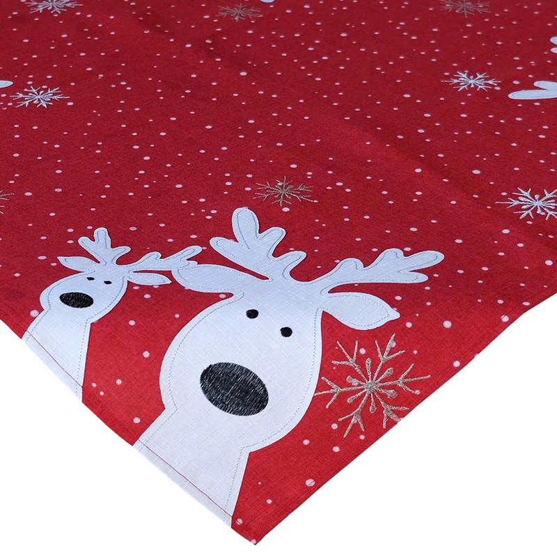 Raebel Tablecloth 85 x 85 cm Embroidery Funny Elk Red