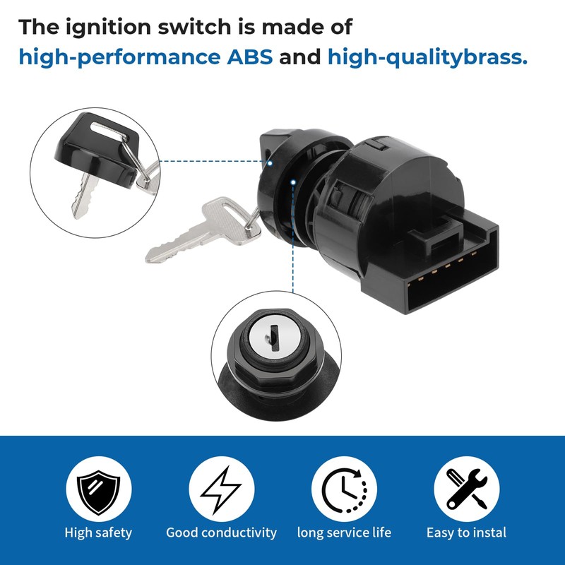 M MATI Ignition Key Switch 4 Position 6 Pin &