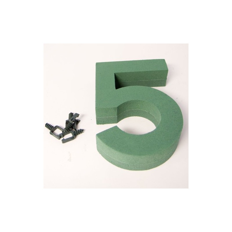 Oasis Floral Foam Numbers 0,1,2,3,4,5,6,7,8,9 Available (Number 5)