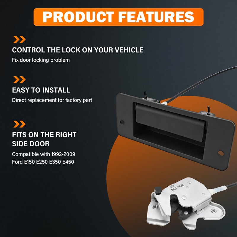 Right Side Door Handle for Ford E150 E250 E350 Econoline