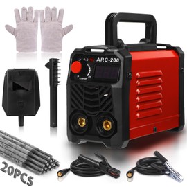 Tobewan Stick Welder, Mini Portable Welding Machine, 110V Welder Machine, ARC Welding Machine, ARC200 IGBT Inverter Welder with Hot Start DIgital DIsplay Anti-Stick and Electrode Holder, 20PCS Rods