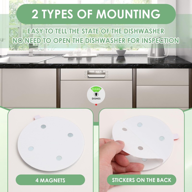 Dishwasher Magnet Clean Dirty Sign Indicator Acrylic Dishwasher Sign Universal