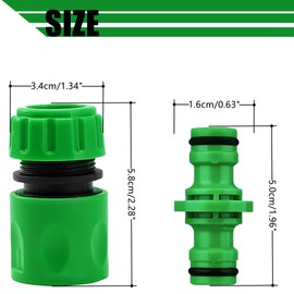 XPendHoze Hose Connector Garden Hose Fitting Set.Hose End Quick Connector, Double Male Snap Connector,2 Hose Tap Connector 1/2 Inch and3/4 Inch Size 2-in-1etc (kit 1)