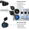 Ambuker 4 Gang 12V Momentary Push Button Switch Panel Antioxidant